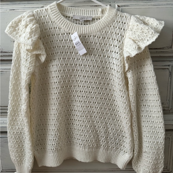 Shoulder Ruffle Sweater - Picture 1 of 6